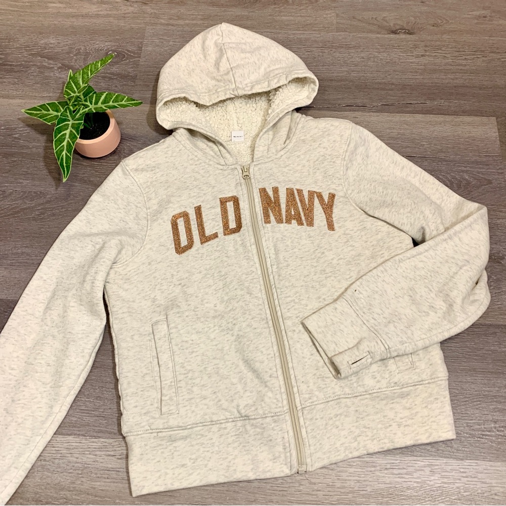Old Navy Girls Sherpa Lined Hoodie - Size XL (14/16)